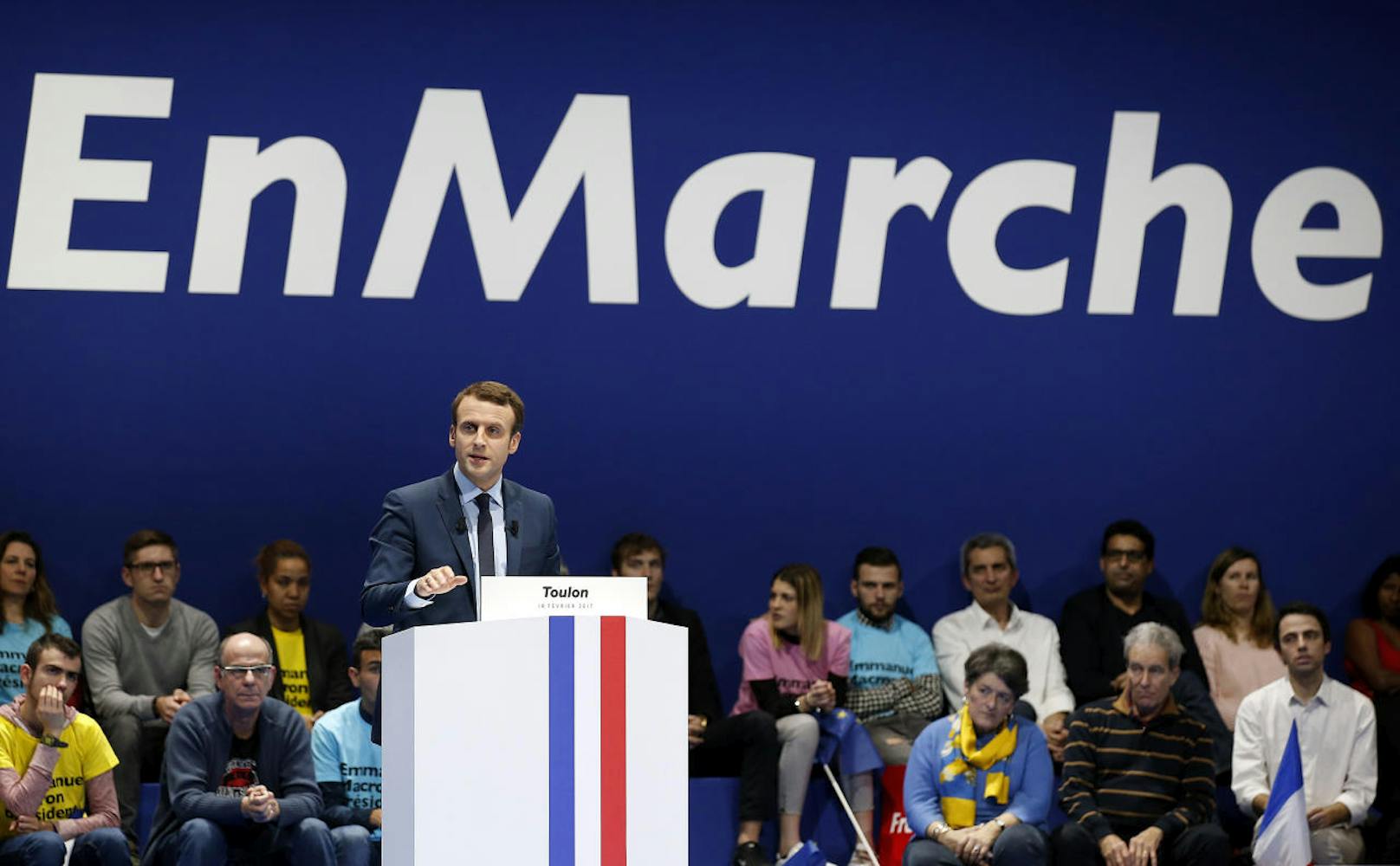 18. Februar 2017: Emmanuel Macron bei einer Rede in Toulon