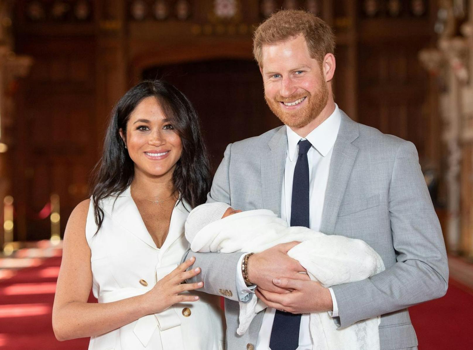 Glück zu dritt: Meghan und Harry mit ihrem Sohn Archie kurz nach der Geburt.