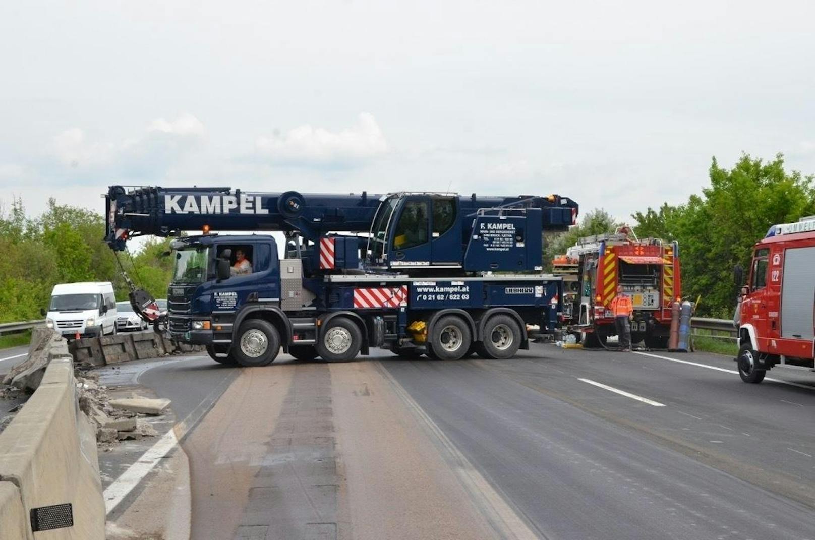 Lkw-Unfall auf der A4