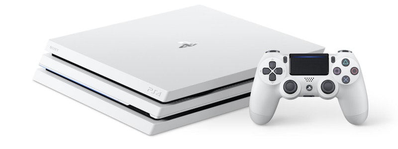 Wie schon das schwarze Modell wird die weiße PlayStation 4 pro über 1 TB Festplattenspeicher verfügen.