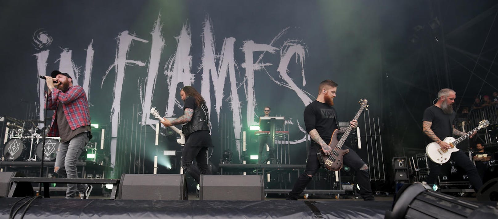 Unter den Acts am Freitag: Die schwedische Melodic-Death-Metal-Band "In Flames".