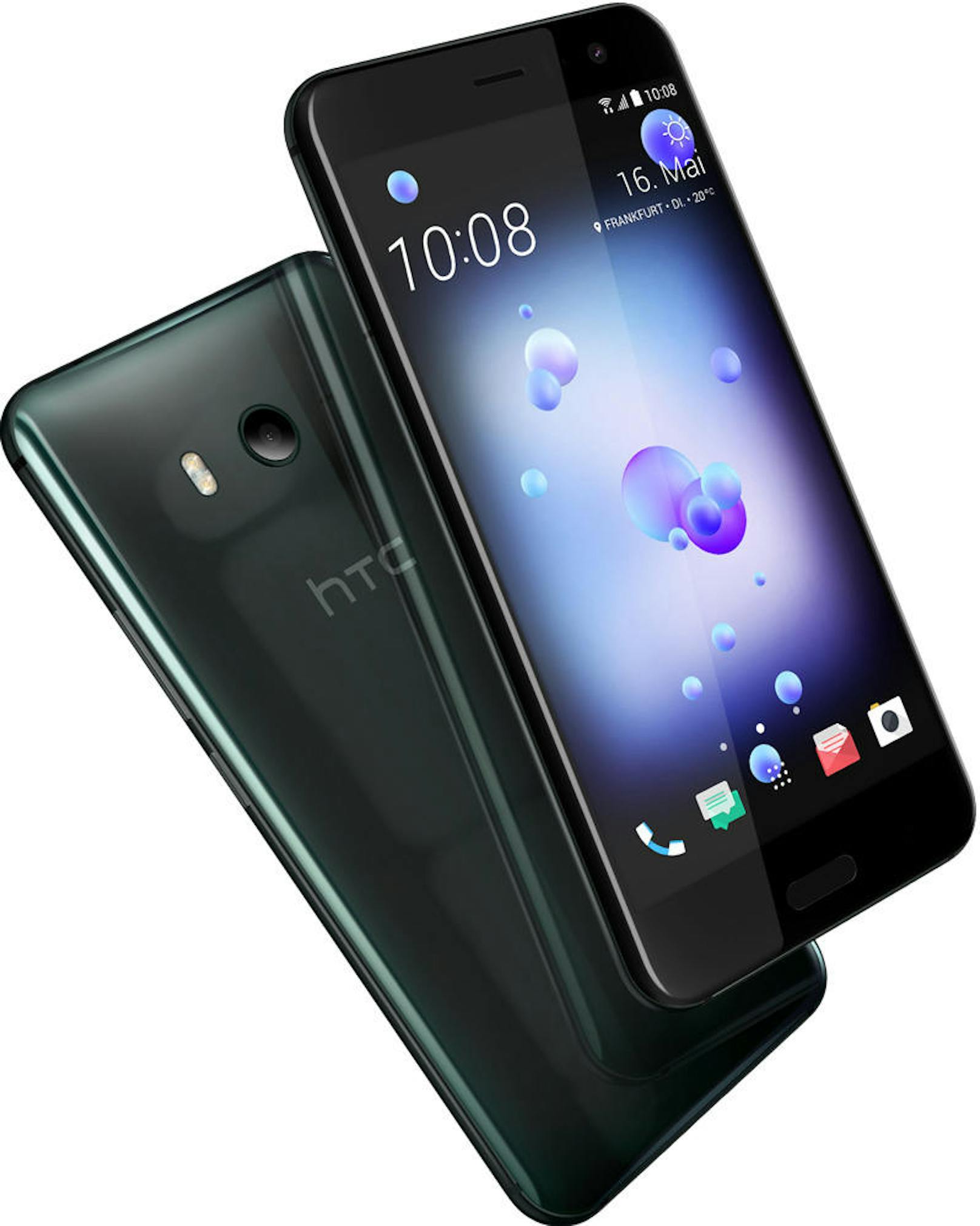 Das HTC U 11 in der Farbe Brilliant Black