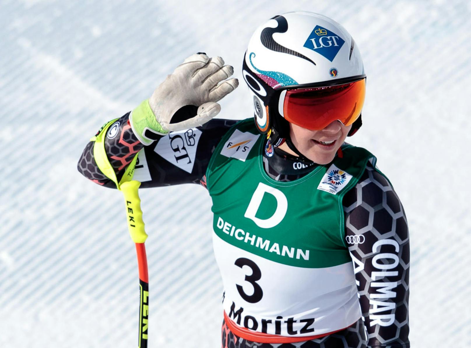 Tina Weirather durfte in St. Moritz jubeln