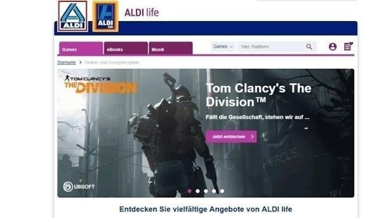 Aldi startet ein neues Angebot für Gamer. Vorerst soll es die Plattform nur in Deutschland geben.
