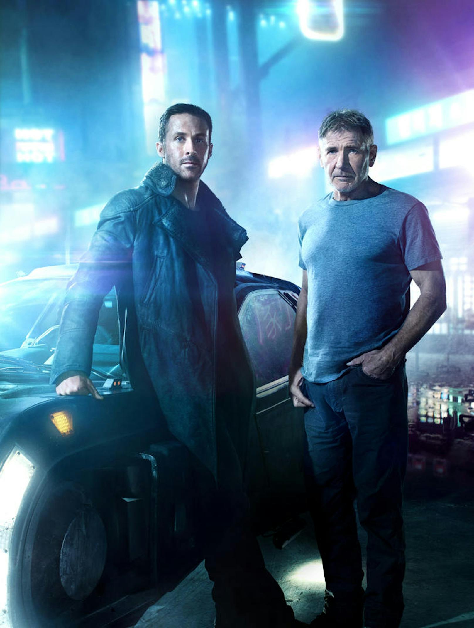 Ryan Gosling (li.) und Harrison Ford auf einem Promo-Bild von "Blade Runner 2049"