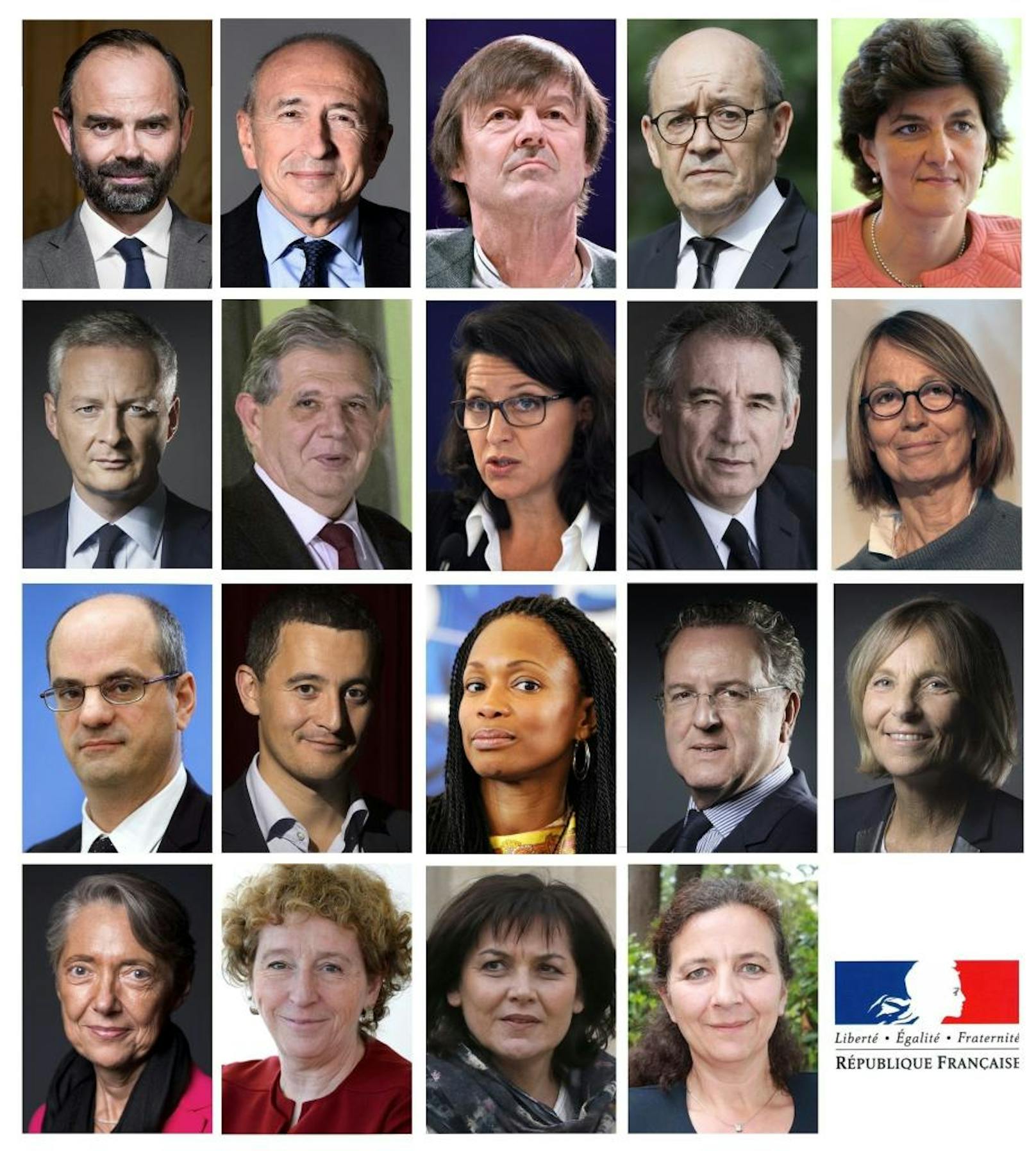 Alle Minister des Regierungskabinetts von Emmanuel Macron im Überblick.