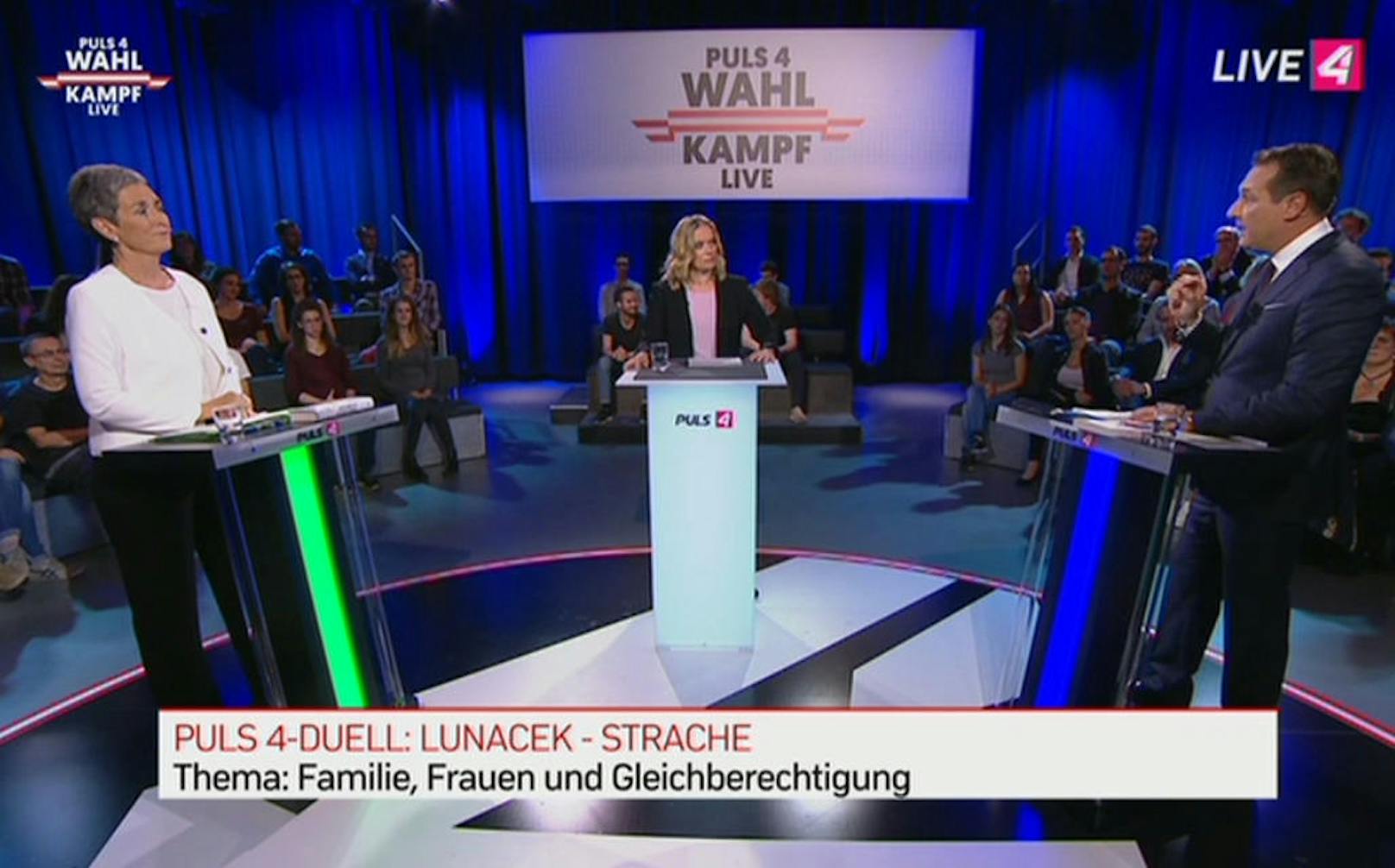 TV-Duell: Lunacek - Strache