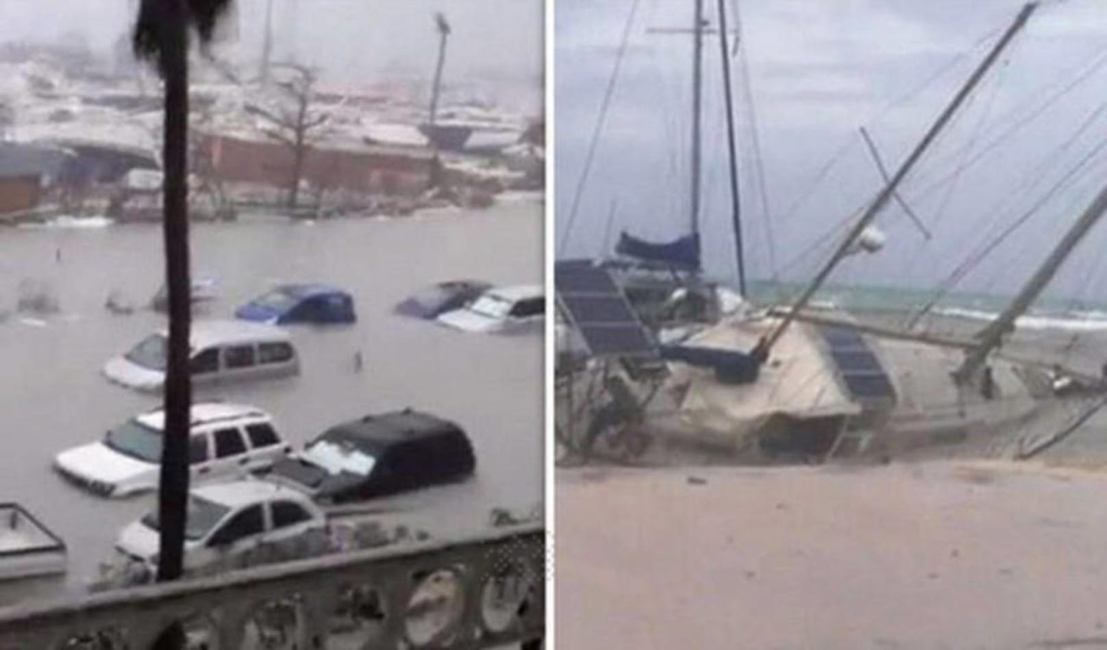 Boote wurden an Land gespült, Autos unter Wasser gesetzt