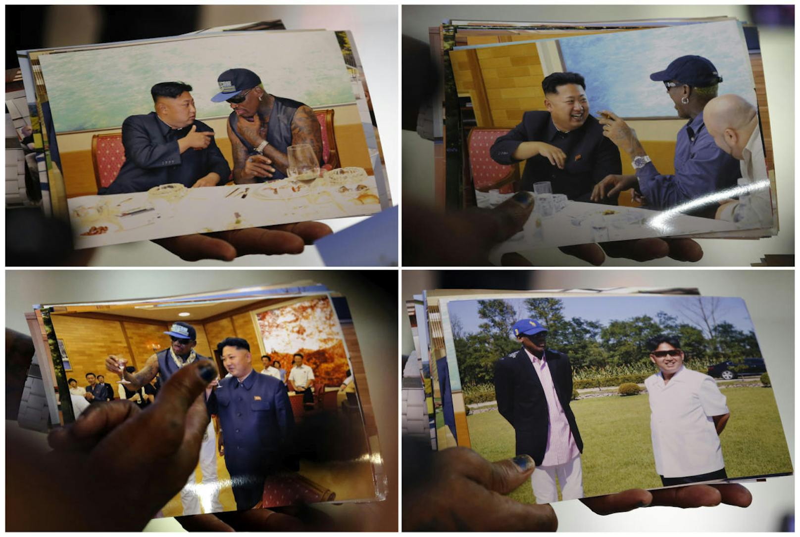 Beste Freunde? Rodman und Jong-un auf Fotos vom 7. September 2013.