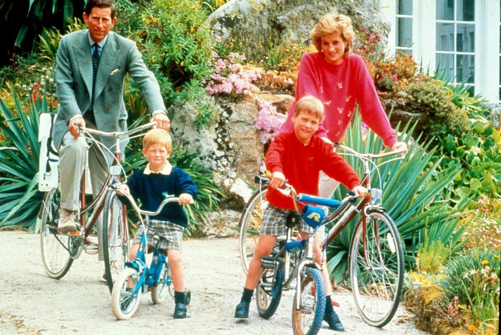 1989 Prinzessin Diana, Charles, William und Harry