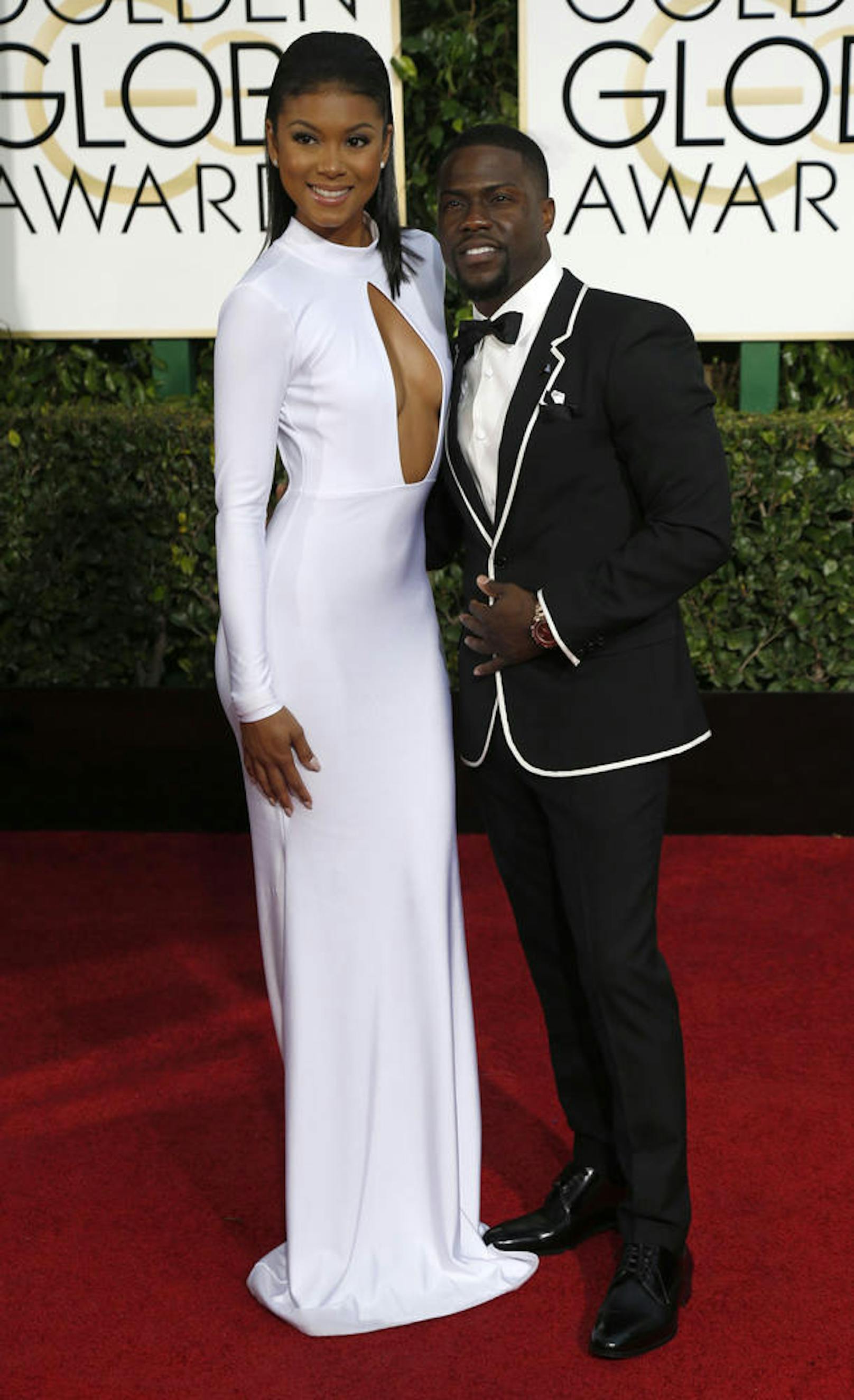 Kevin Hart mit seiner Ehefrau Eniko Parrish bei den Golden Globes 2015 in Beverly Hills