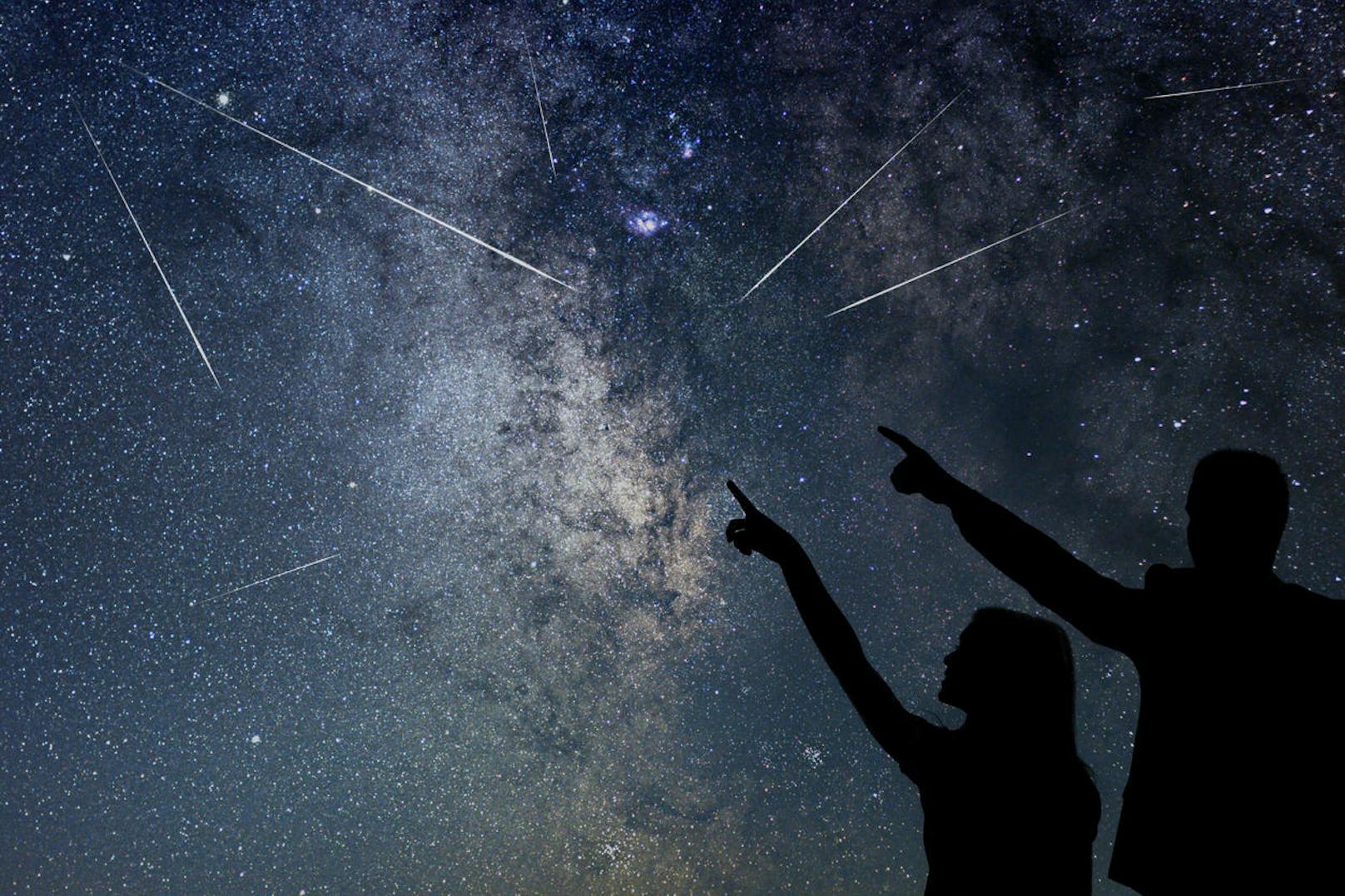 Etwa alle 1-2 Minuten wird in der Nacht auf Sonntag eine Sternschnuppe zu sehen sein.