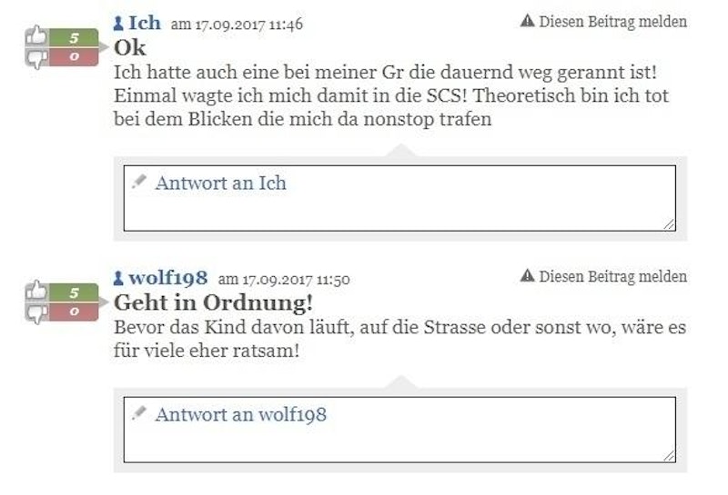 Die Meinungen der "Heute"-Leser zur Kinderleine...
