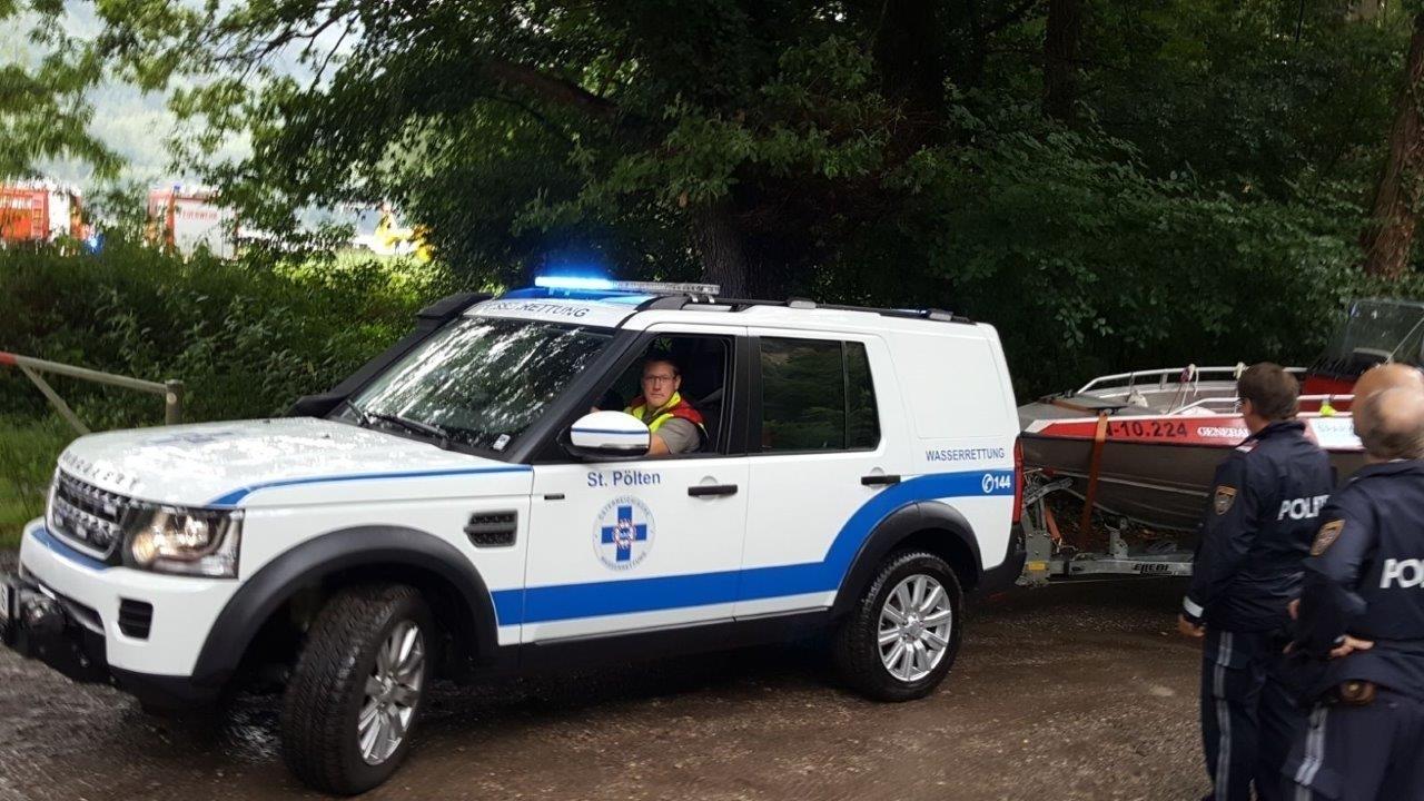 Wasserrettung (hier Einsatzfahrzeug der Wasserrettung St. Pölten, Symbolfoto)