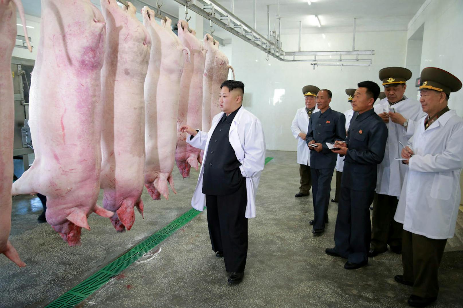 Dem Drohbericht in der Zeitung war eine ausführliche Reportage über Kims Besuch in einer Schweinefarm der Luftwaffe vorausgegangen.