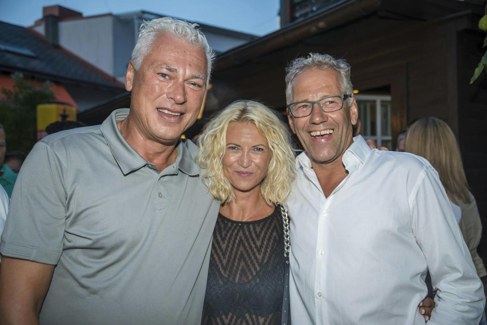 Toni Polster mit Freundin Birgit sowie Gerhard Zadobilek