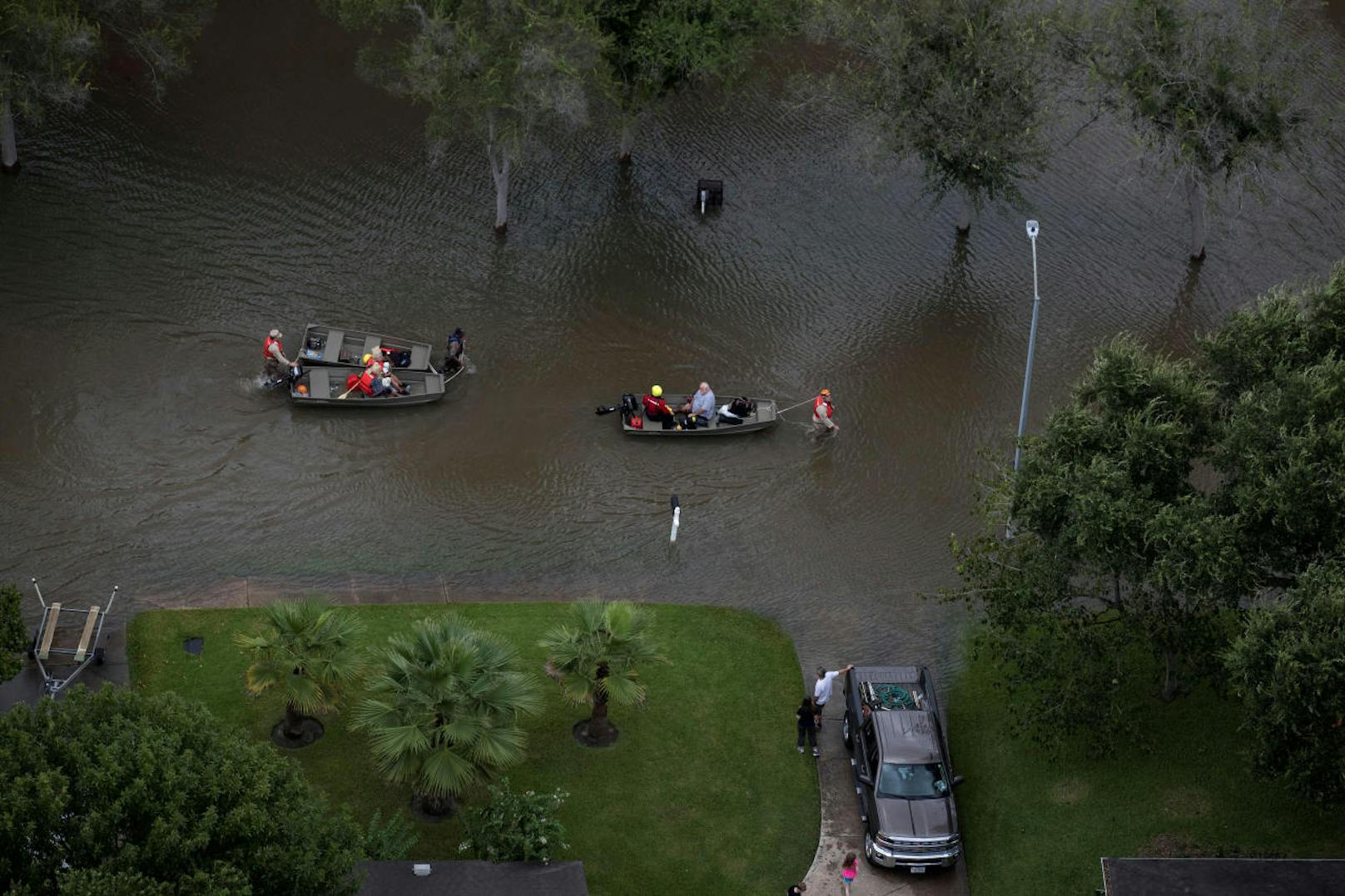 Luft-Aufnahmen von Houston zeigen die verheerenden Folgen des Tropensturms.