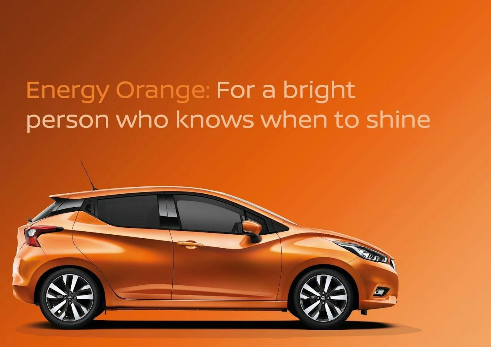 Die Autofarbe Orange deutet auf persönliche Eigenschaften wie Dynamik, Freude und Optimismus hin.