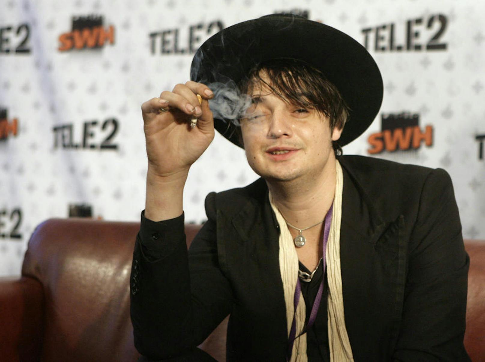 Pete Doherty beim Positivus Music Festival in Salacgriva, 2009.