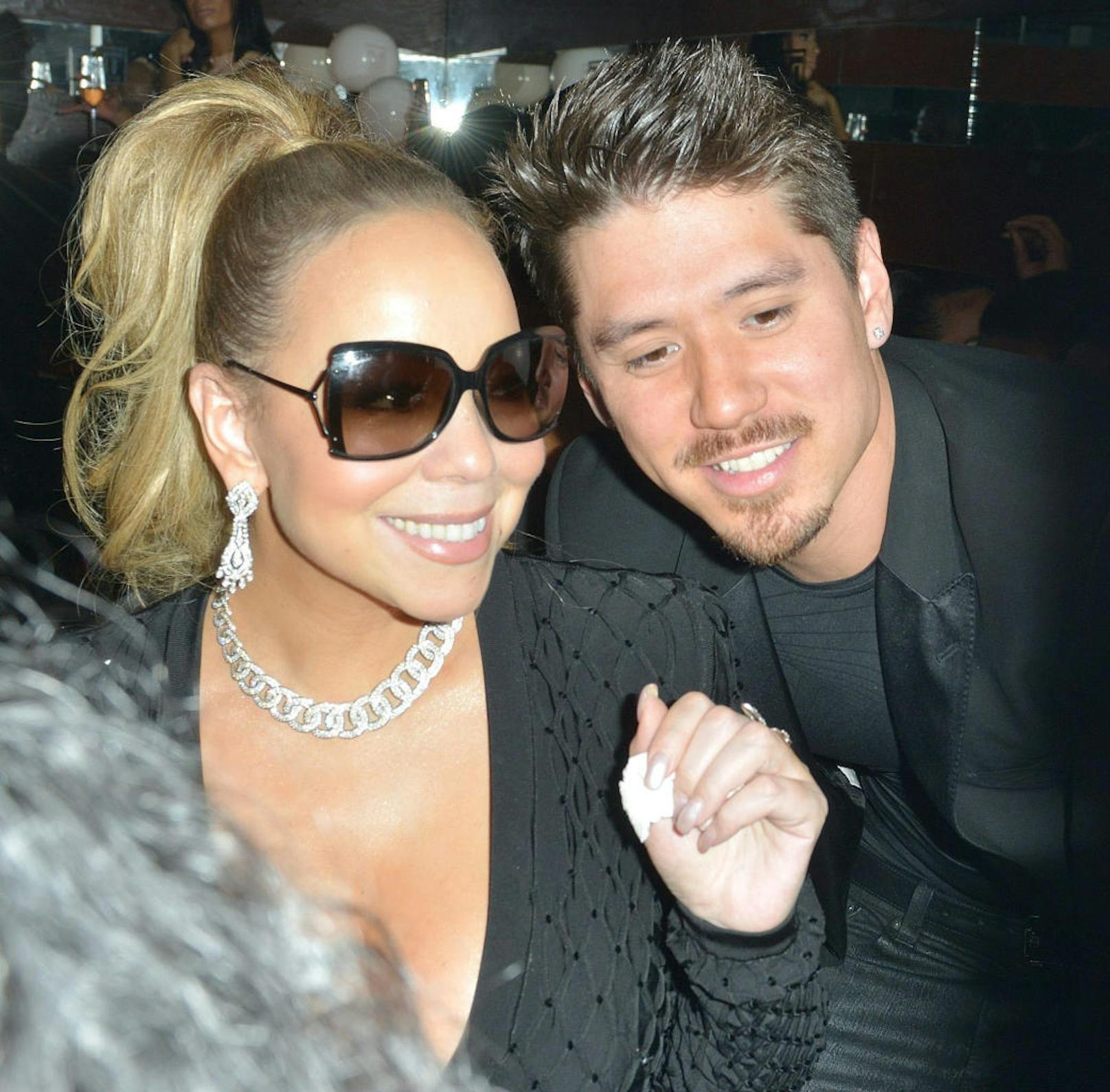 Mariah Carey und Bryan Tanaka am 24. Februar 2018 auf Floyd Mayweathers Geburtstagsparty in Los Angeles. 