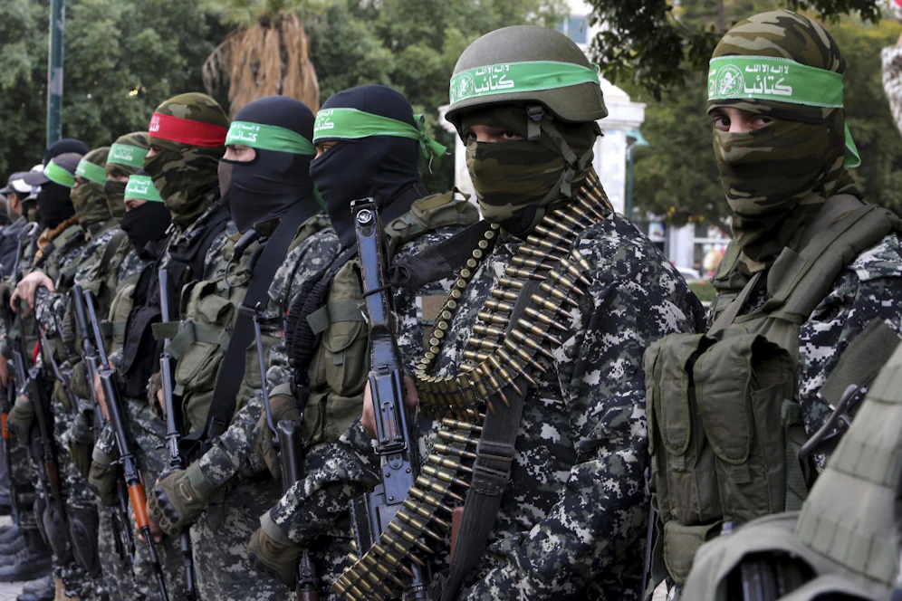 Hamas-Kämpfer in Gaza. Die radikal-islamistische Organisation hatte sich bisher die Verncihtung des Staates Israel zum Ziel gesetzt