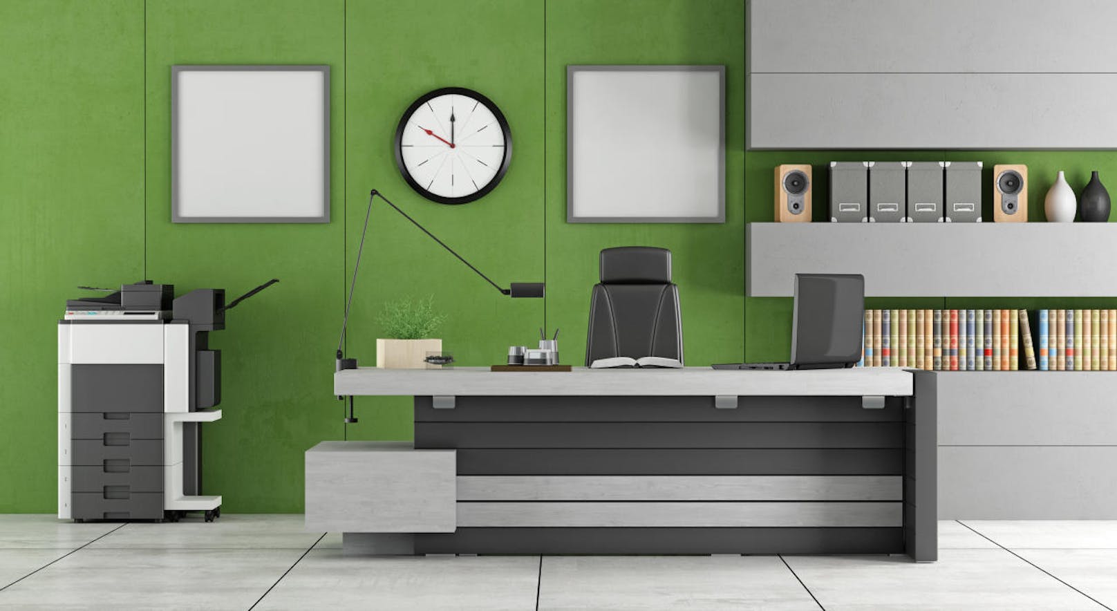 Grün erinnert uns an die Natur und beruhigt - und grün ist auch die Hoffnung. In grünen Räumen können wir uns besser konzentrieren, diese Farbe eignet sich also zum Beispiel fürs Büro.