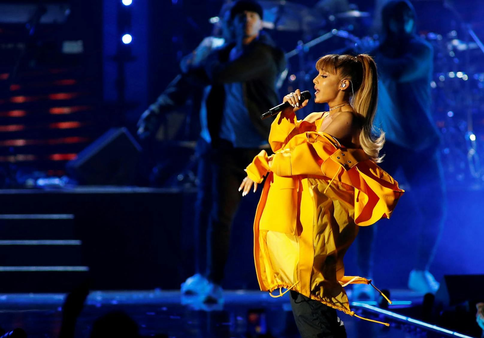 Ariana Grande singt beim iHeartRadio Music Festival in Las Vegas im September 2016.