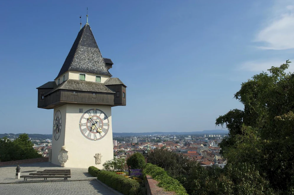 Der Schlossberg in Graz.&nbsp;