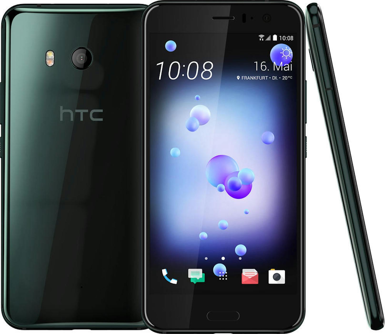 Das HTC U 11 in der Farbe Brilliant Black