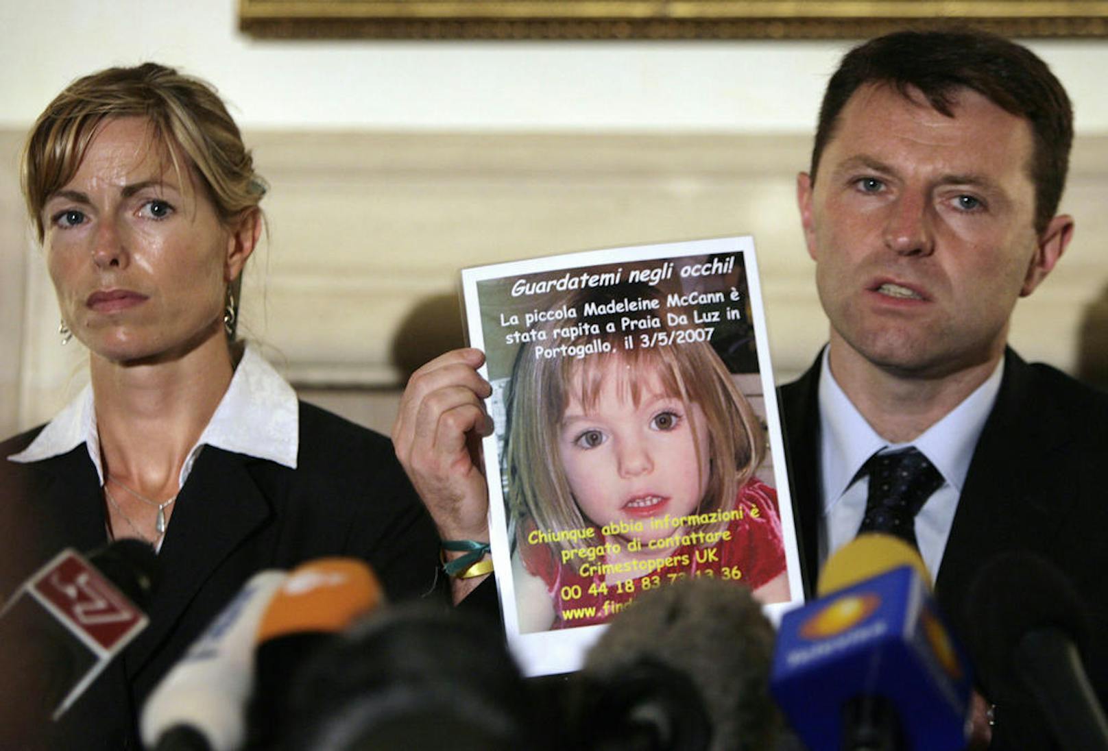 Kate und Gerry McCann suchen seit nunmehr zehn Jahren nach ihrer Tochter Maddie, die am 3. Mai 2007 aus einer Ferienanlage in Portugal verschwand.