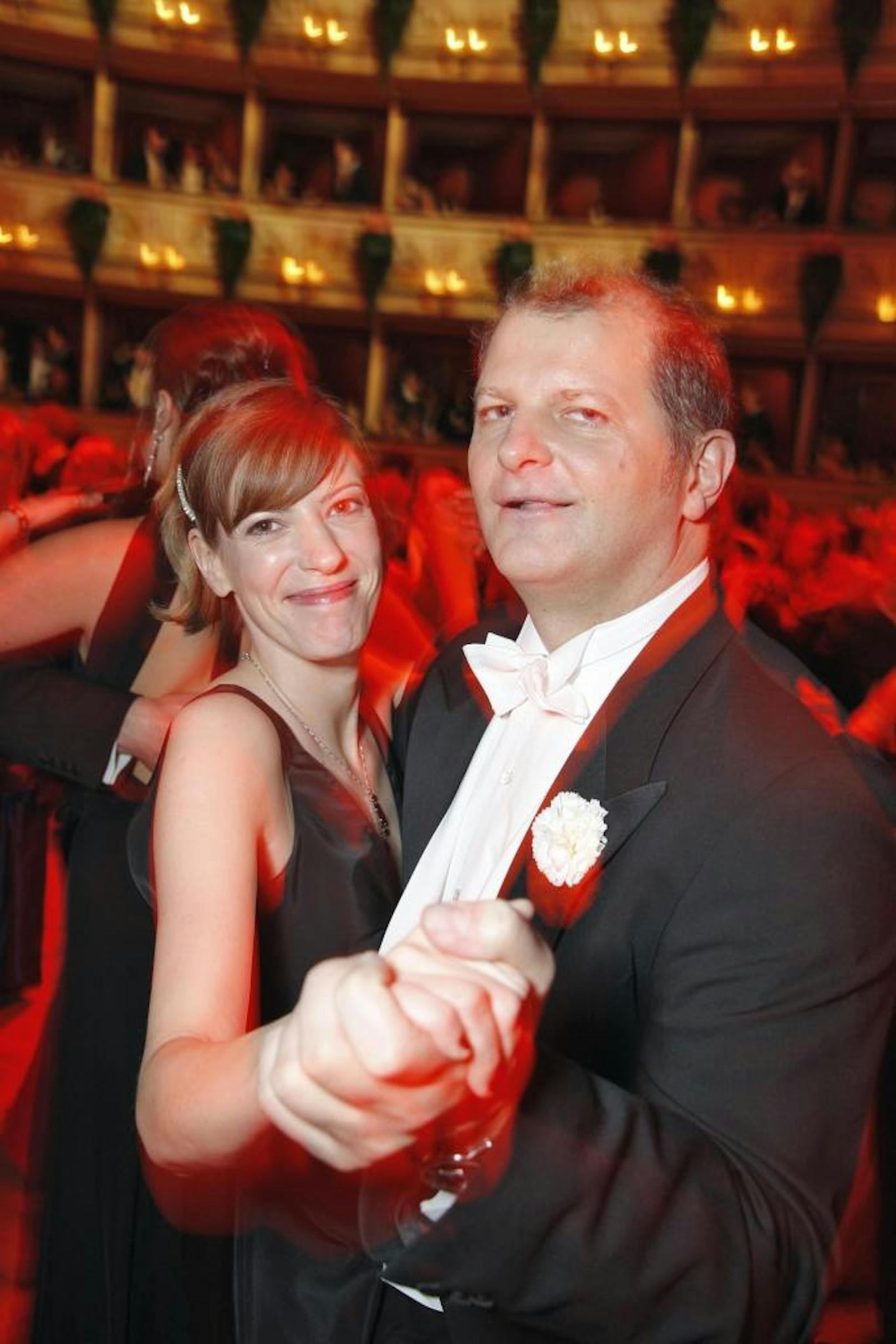 Martin Ku&scaron;ej und seine Ehefrau beim Wiener Opernball 2008