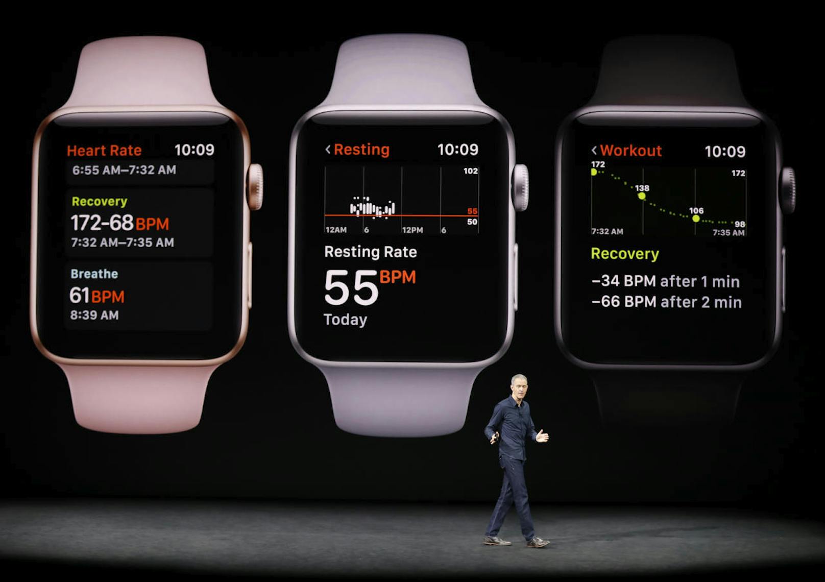 Die Apple Watch gibt einem künftig Bescheid, wenn mit dem Herzschlag etwas nicht in Ordnung ist.