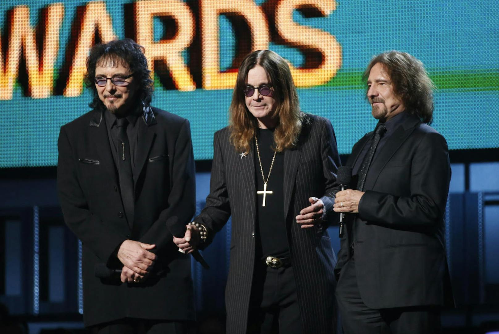 Gemeinsam sind sie Black Sabbath: (v.l.n.r.) Tommy Iommi, Ozzy Osbourne und Geezer Butler  B