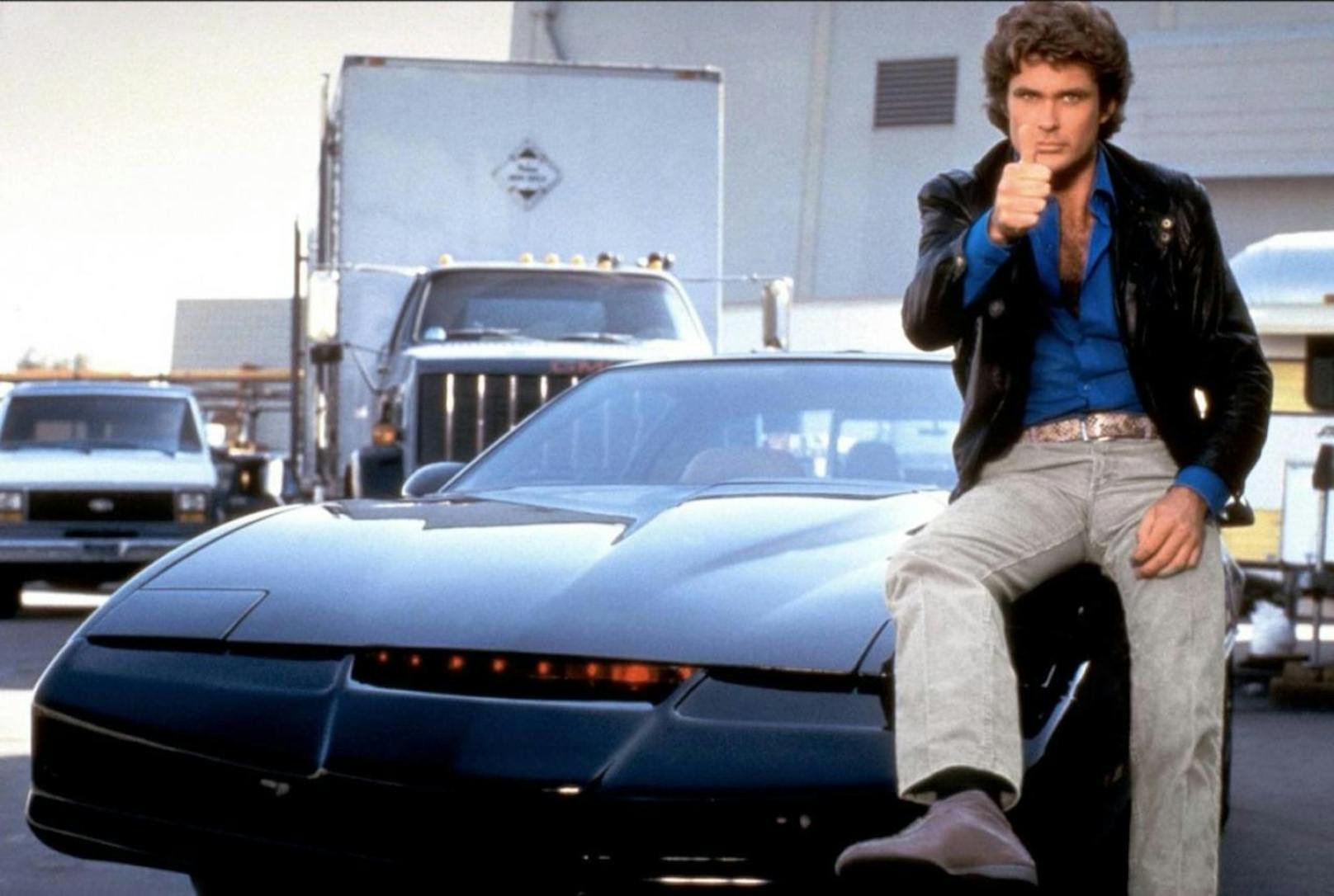 David Hasselhoff als Michael Knight in der TV-Serie "Knight Rider" (1982-1986)