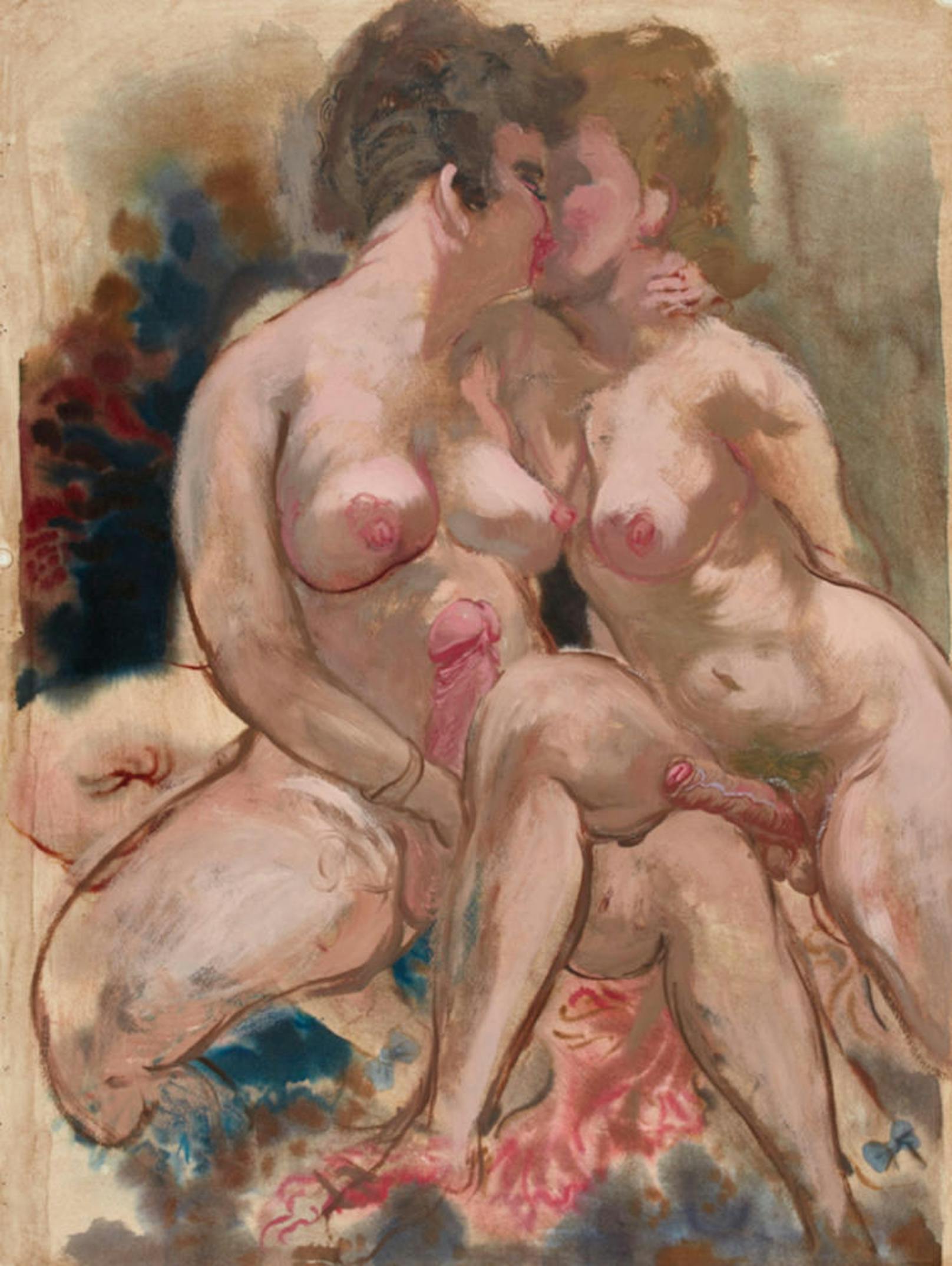 PROPERTY FROM A DISTINGUISHED PRIVATE COLLECTION<br>
George Grosz<br>
UNTITLED (COUPLE)<br>
Estimate  8,000 - 12,000