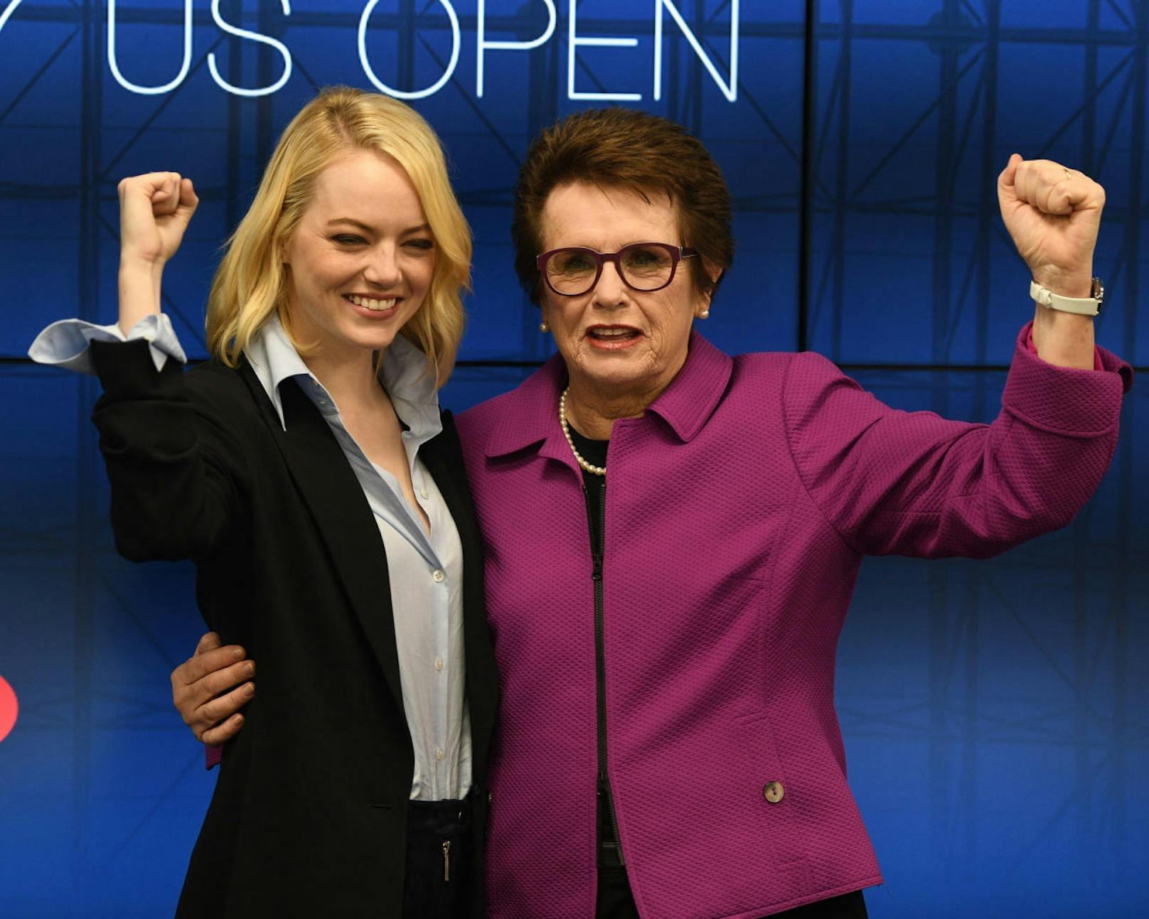 'Battles Of The Sexes': Emma Stone und Billie Jean King bei den US Open