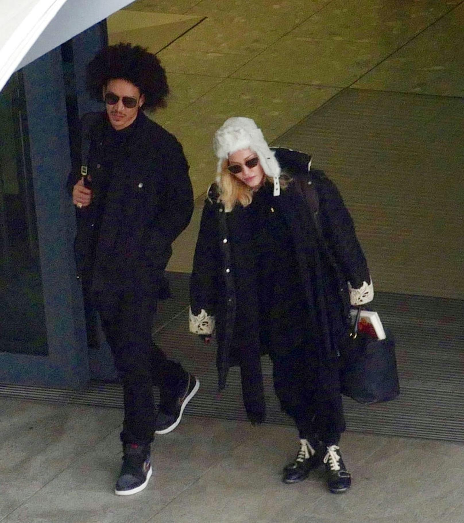 Sängerin Madonna mit ihrem Ex-Freund Ahlamalik Williams in London