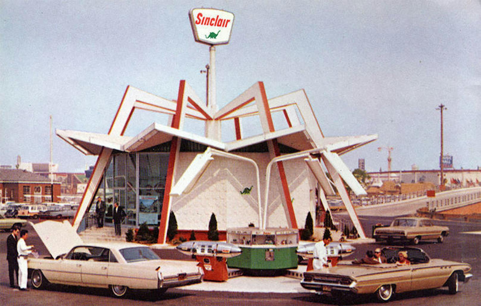 Die Sinclair Super Service Station wurde extra für die New Yorker Weltausstellung 1964/65 gebaut.