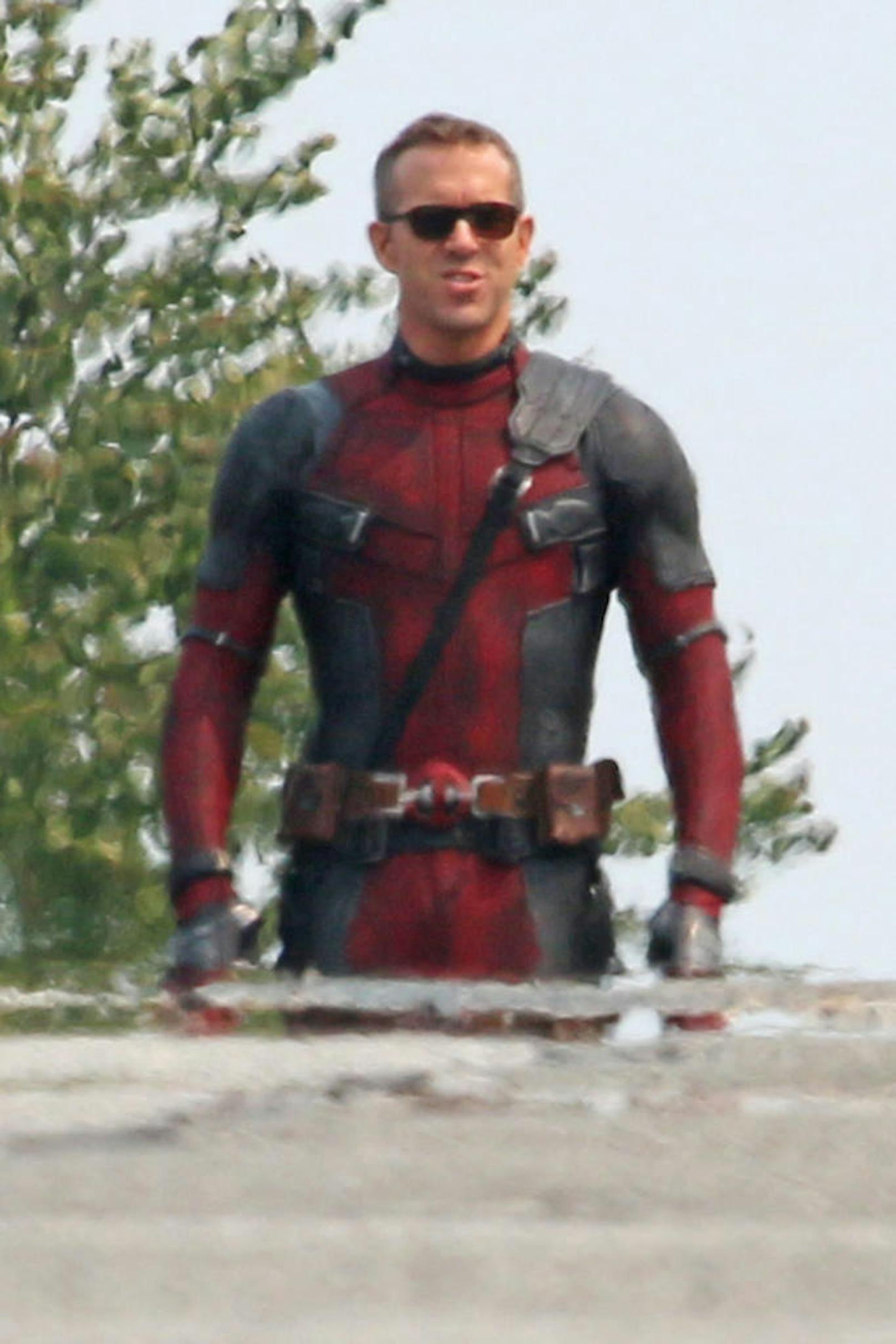 Ryan Reynolds am Set zu 'Deadpool 2'