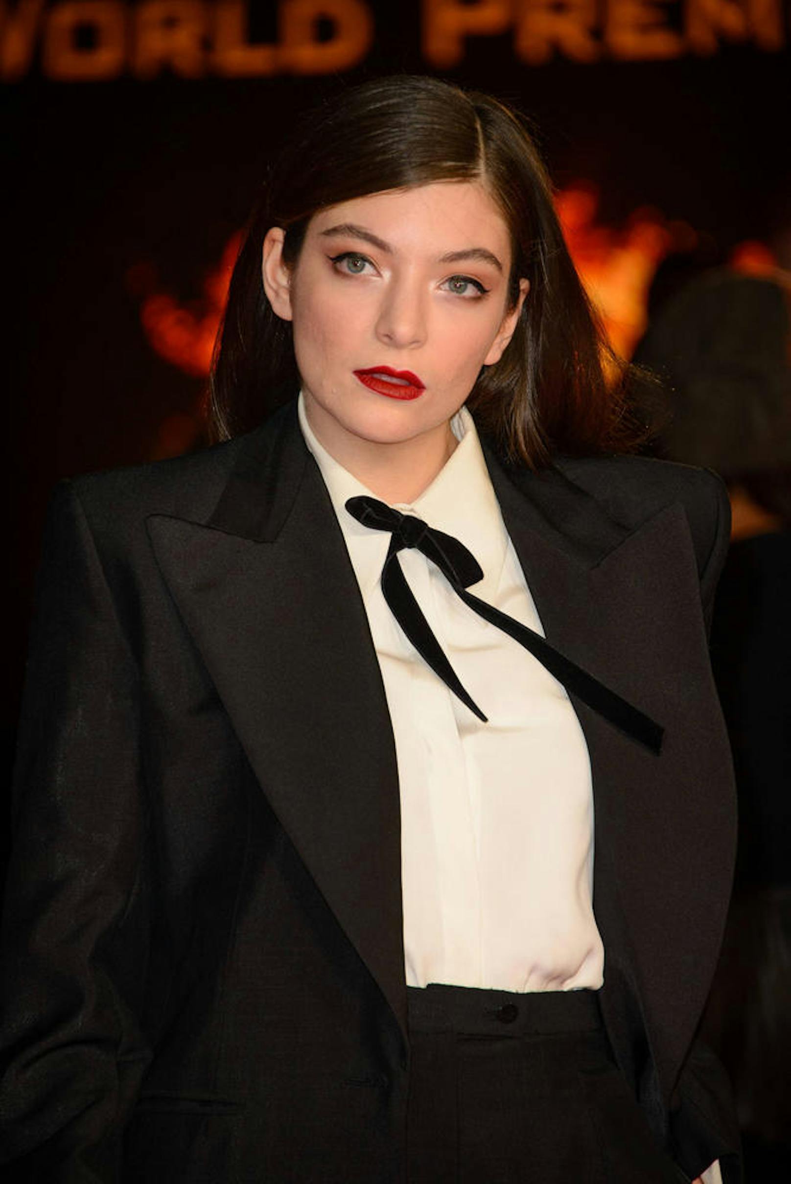 Lorde bei der Premiere von "The Hunger Games : Mockingjay Part 1" in London, 2014.