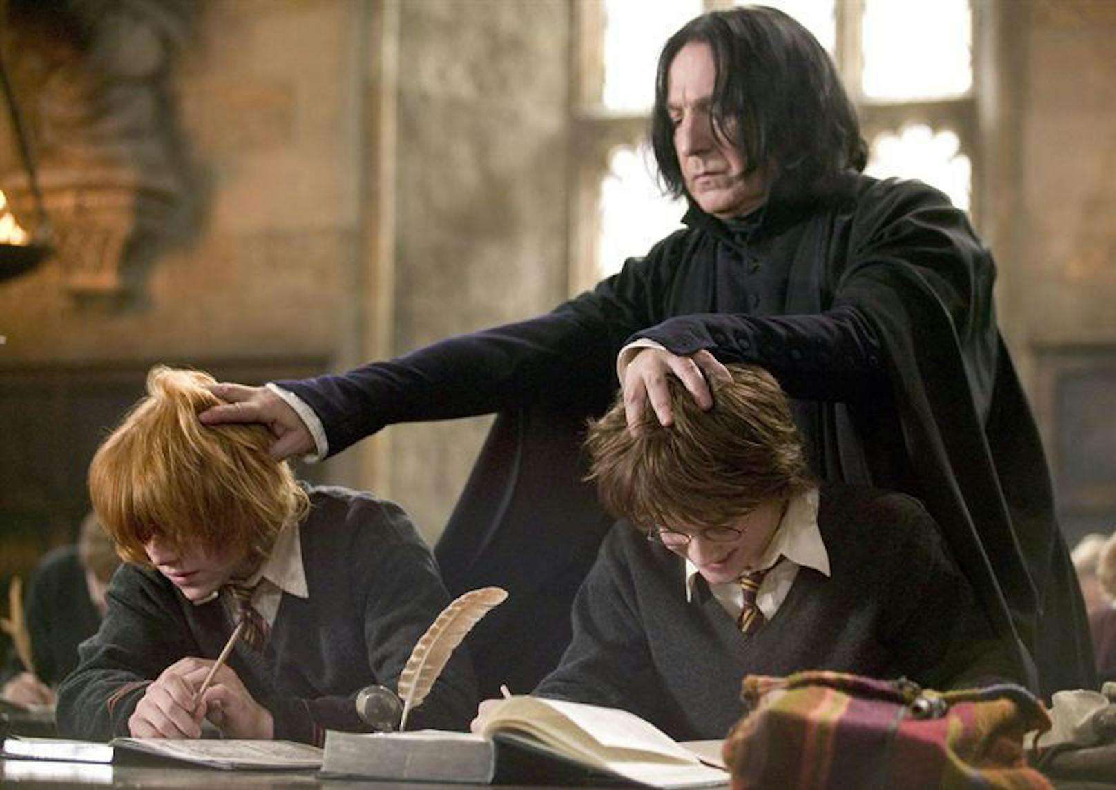 Alan Rickman (oben) als Severus Snape "Harry Potter und der Feuerkelch"