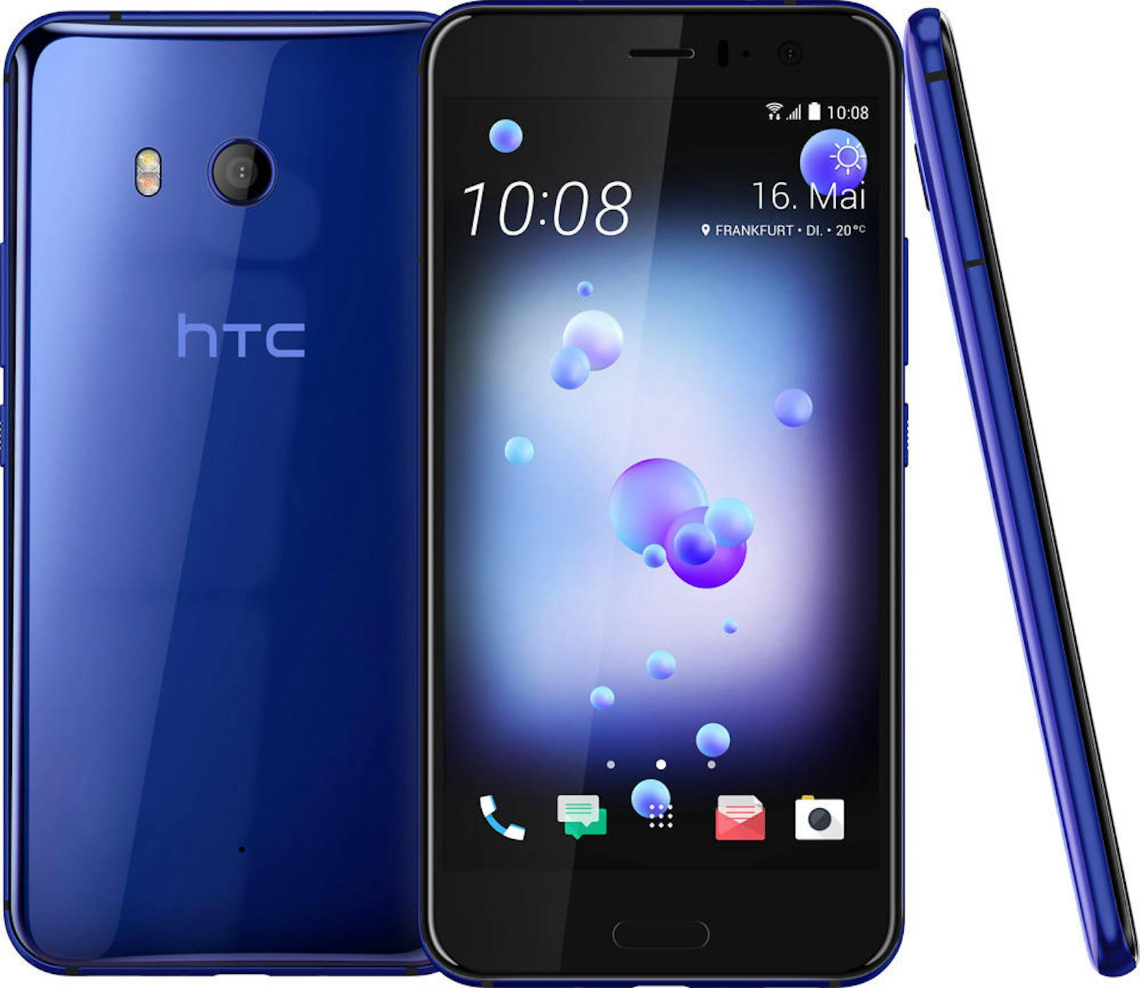 Das HTC U 11 in der Farbe Sapphire Blue