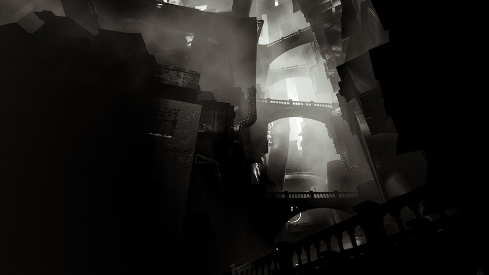 Unsicherheit begleitet den Spieler durch die verfallenen Gänge, die sich tiefer und tiefer zu einer seltsam-schrecklichen Stadt formen. "Wenn du tief genug kommst, vergisst die Stadt, dass sie eine Stadt ist", heißt es.