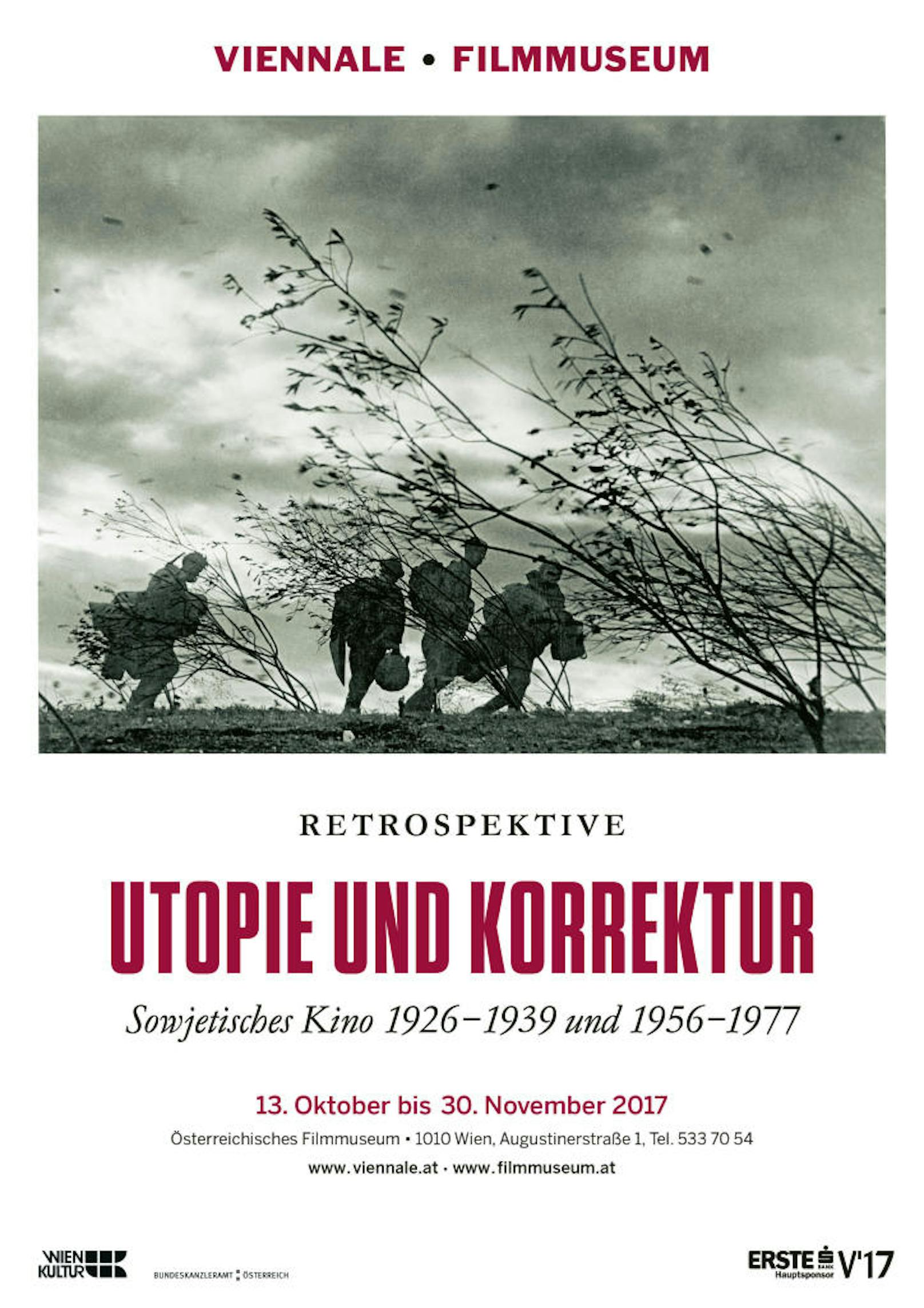 Das Plakat der Retrospektive 2017 unter dem Motto: "Utopie und Korrektur"