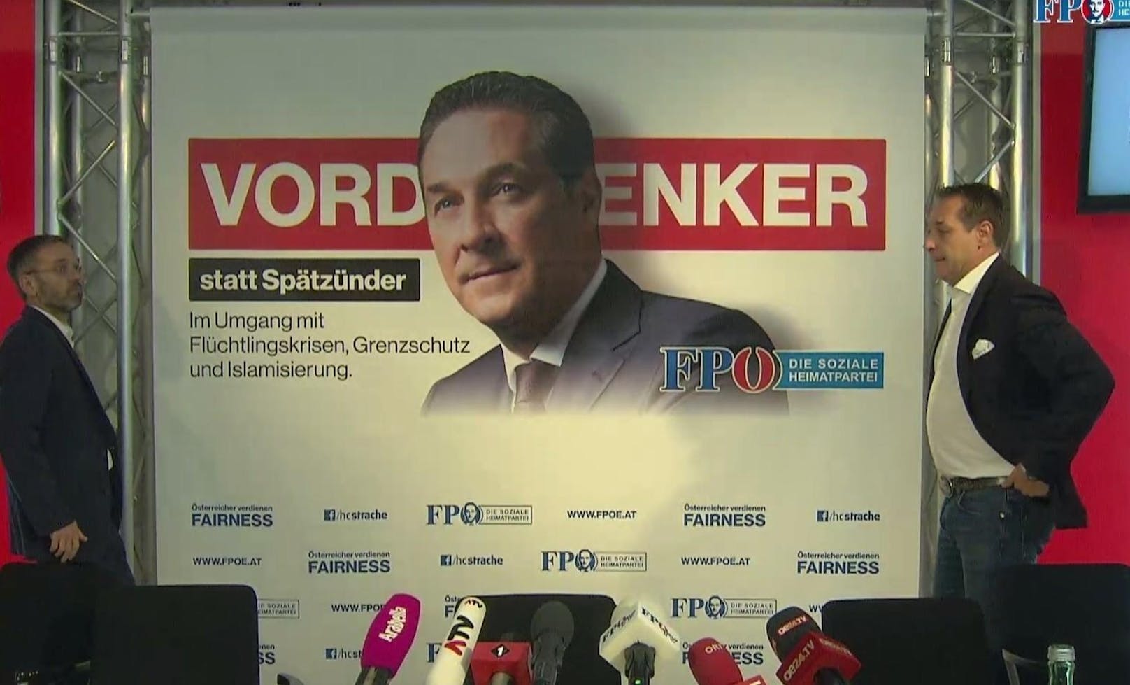 Die FPÖ stellt am Montag ihre neuen Plakate vor.