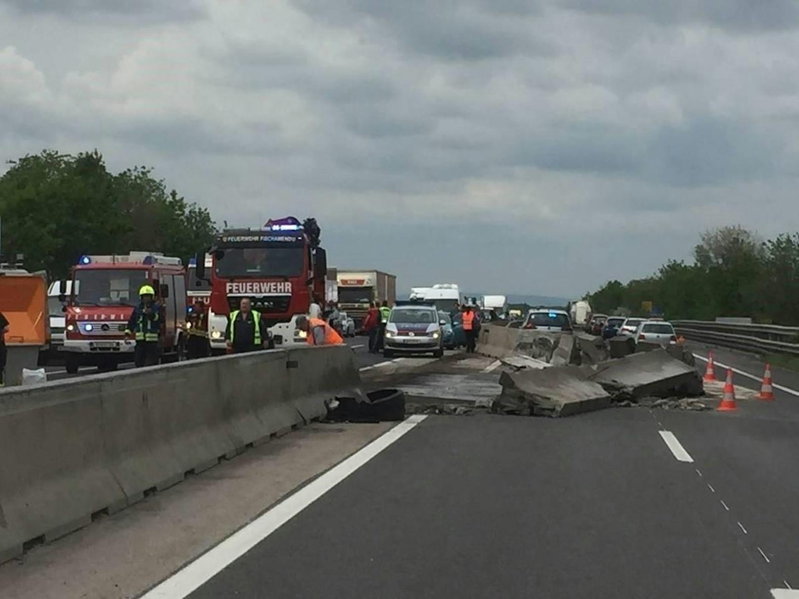 Lkw-Unfall auf der A4