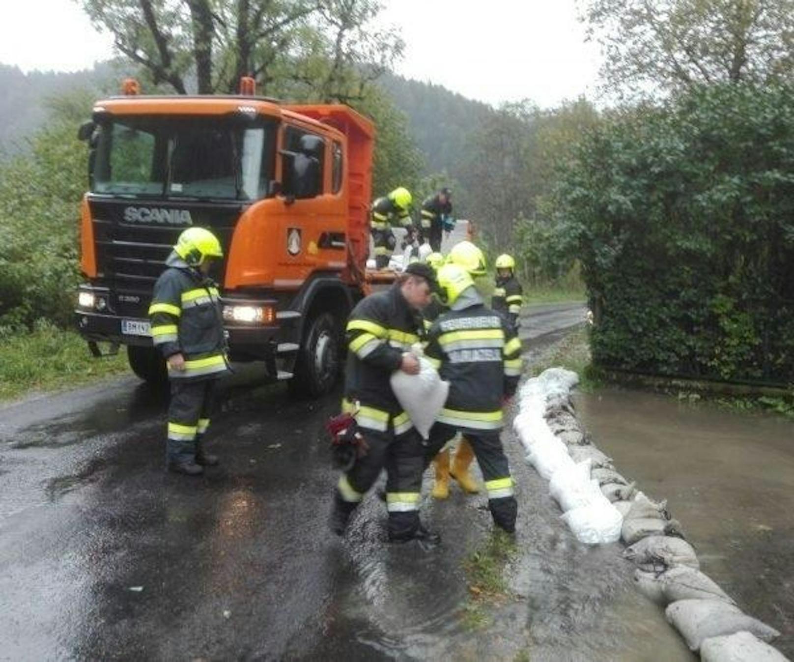 Hochwasser-Einsatz in Mariazell