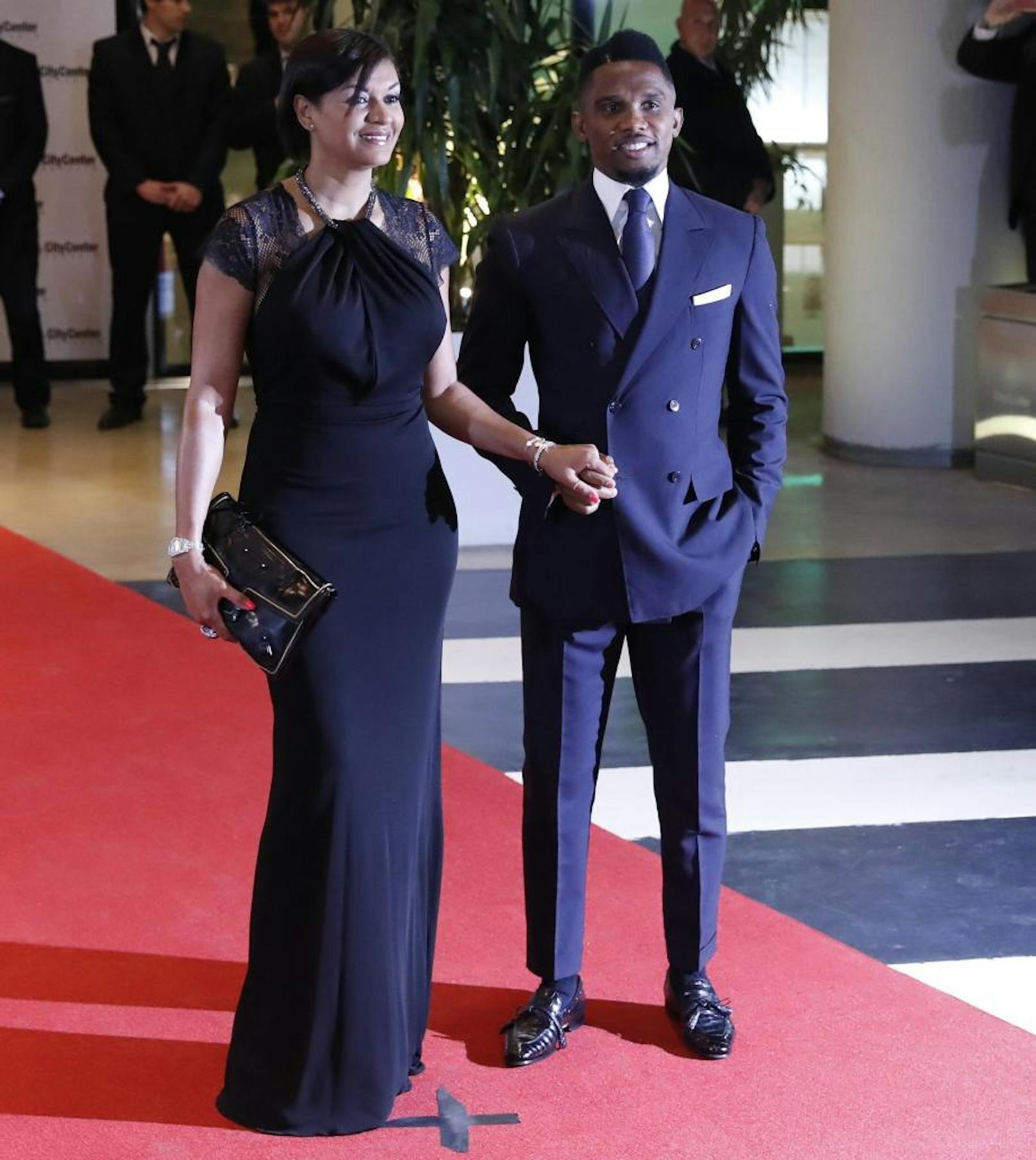 Samuel Eto'o und seine Frau Georgette bei der Hochzeit von Lionel Messi