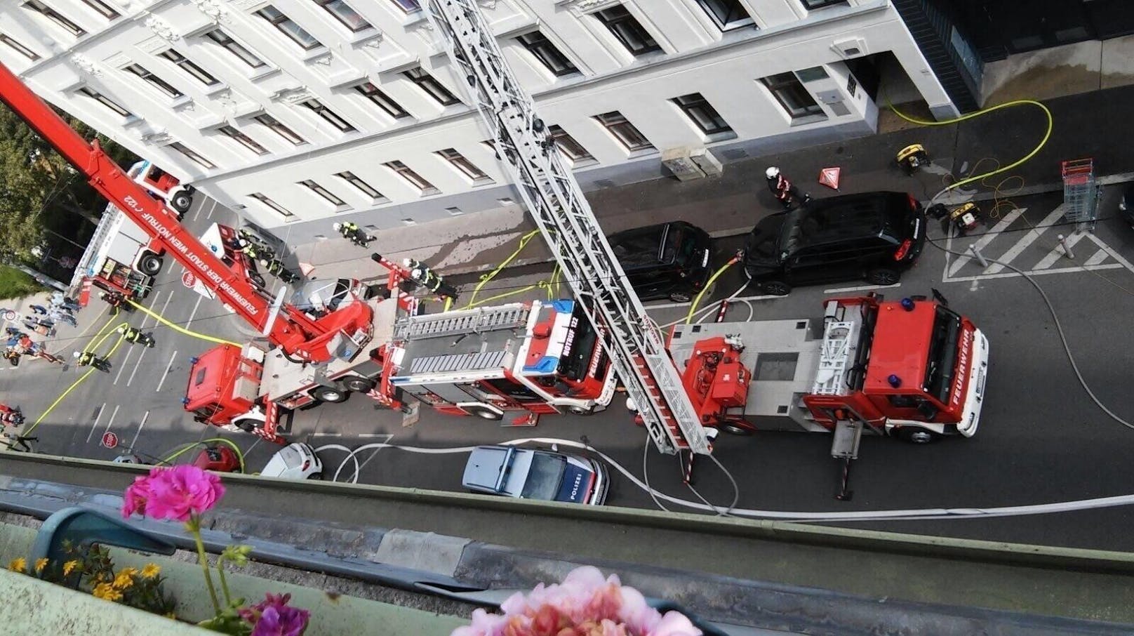 Brand in Wien-Favoriten: 43 Feuerwehrmänner und 10 Fahrzeuge im Einsatz