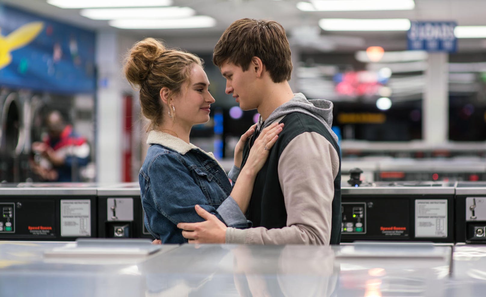 Lily James und Ansel Elgort in "Baby Driver"